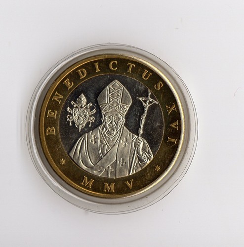 Gedenkmedaille papst benedikt - "papst,