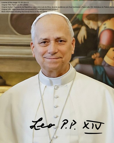 Repro autogramm papst leo - papst,