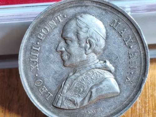 Gedenkmedaille papst leo xiii - gedenkmedaille,