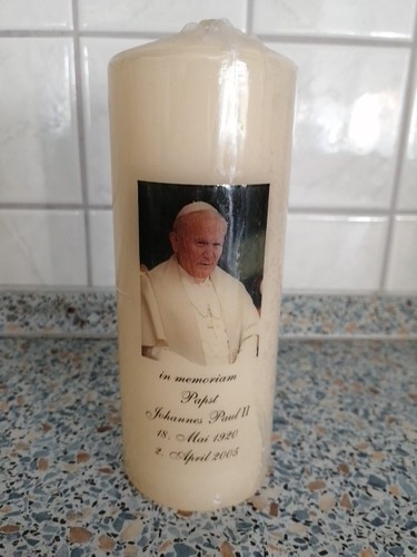 Kerze memoriam papst - kerze,
