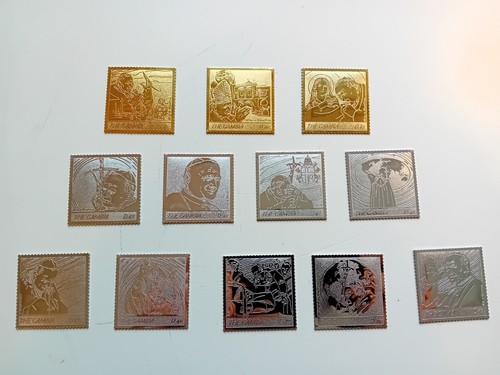 Gold silberbriefmarken papst - gold-,