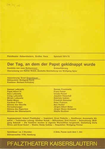 Programmheft der tag - an, dem