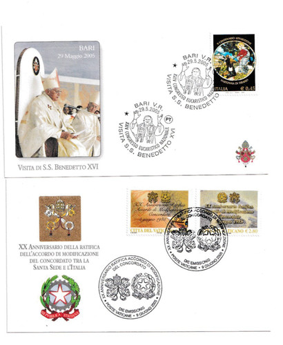 Ganzsachen belege fdc papst - ganzsachen, 2