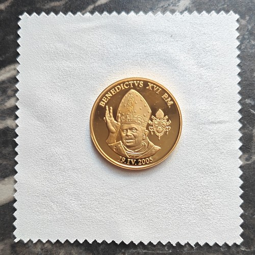 Gedenkmedaille papst benedikt - papst,